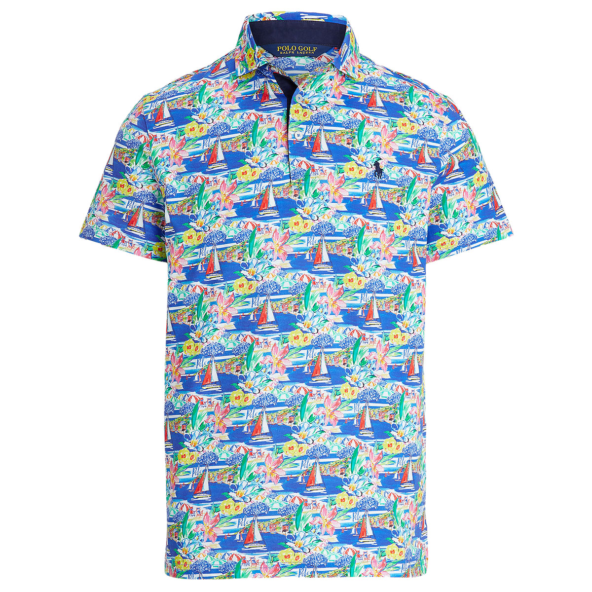 uitslag noodzaak Midden Ralph Lauren Men's Custom Slim Fit Riviera Print Jersey Golf Polo Shirt  from american golf