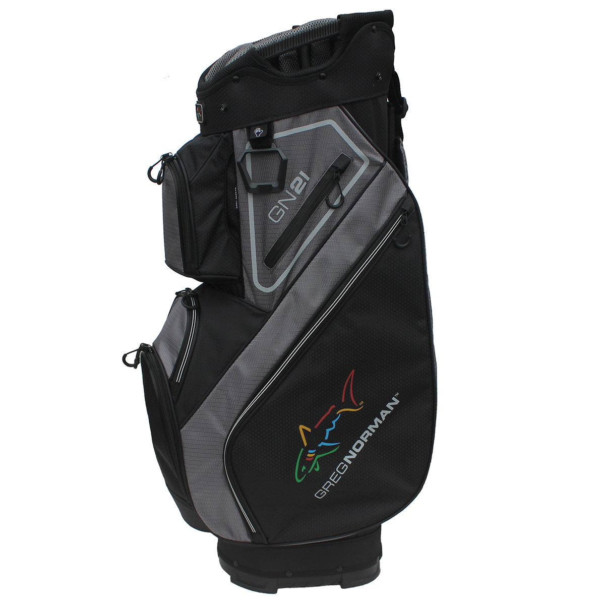 Greg Norman Golf Cart Bag, Black/Grey American Golf
