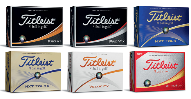 packs of Titleist golf balls