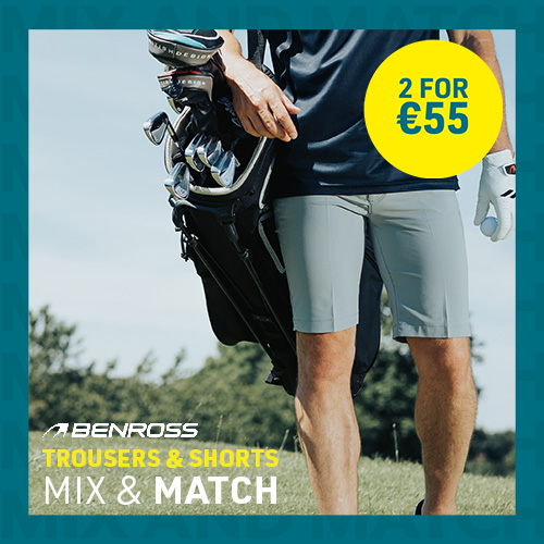 2 FOR £50 ON SELECTED GREG NORMAN & BENROSS TROUSERS/SHORTS